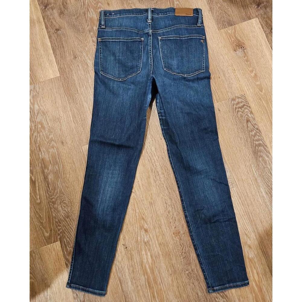 Madewell 10 inch High Rise Skinny Dark Blue Jeans Size 30 - Picture 2 of 5